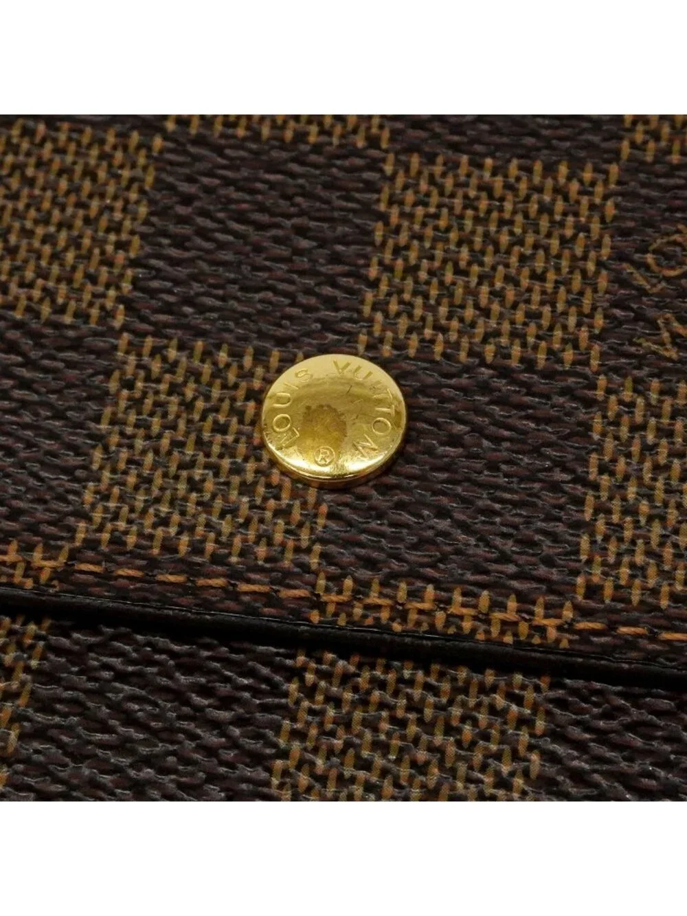 Louis Vuitton Trifold Wallet Damier Porte Monebier Carte Cles Ebene